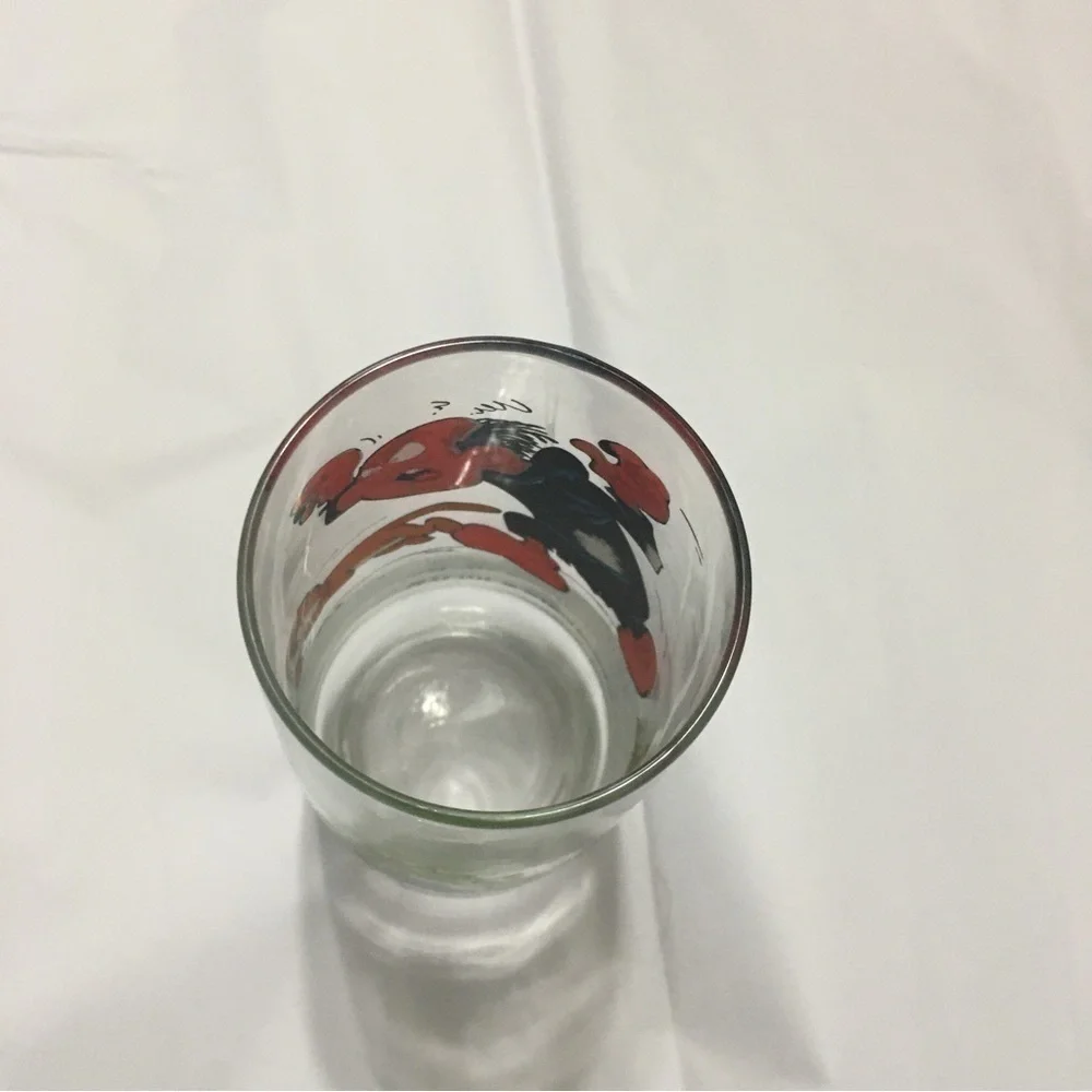Vintage 1982 Gargamel & Azrael - The Smurfs  Glass by Peyo for Hardees